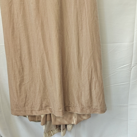 Reveley Quinn Velvet Maxi Strapless Dress In Gold Champagne Size 2 Women's - Picture 4 of 13
